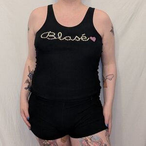 Bedazzled Logo Tank Top
